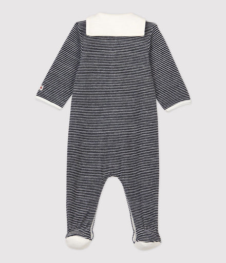 Petit Bateau Pyjama | Gestreept met col Fluwelen  *