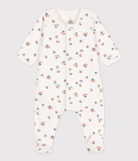 Petit Bateau Baby Pyjama Tubic | Marshmallow Flowers  *