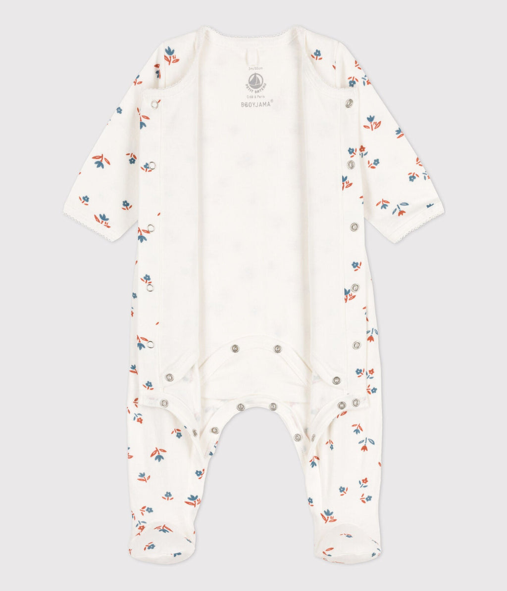 Petit Bateau Baby Pyjama Tubic | Marshmallow Flowers  *