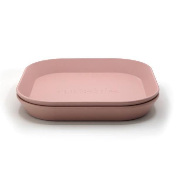 Mushie Set 2 Borden Vierkant | Blush