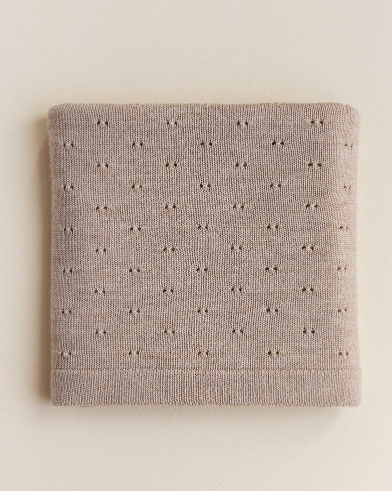 Hvid Blanket Bibi | Sand