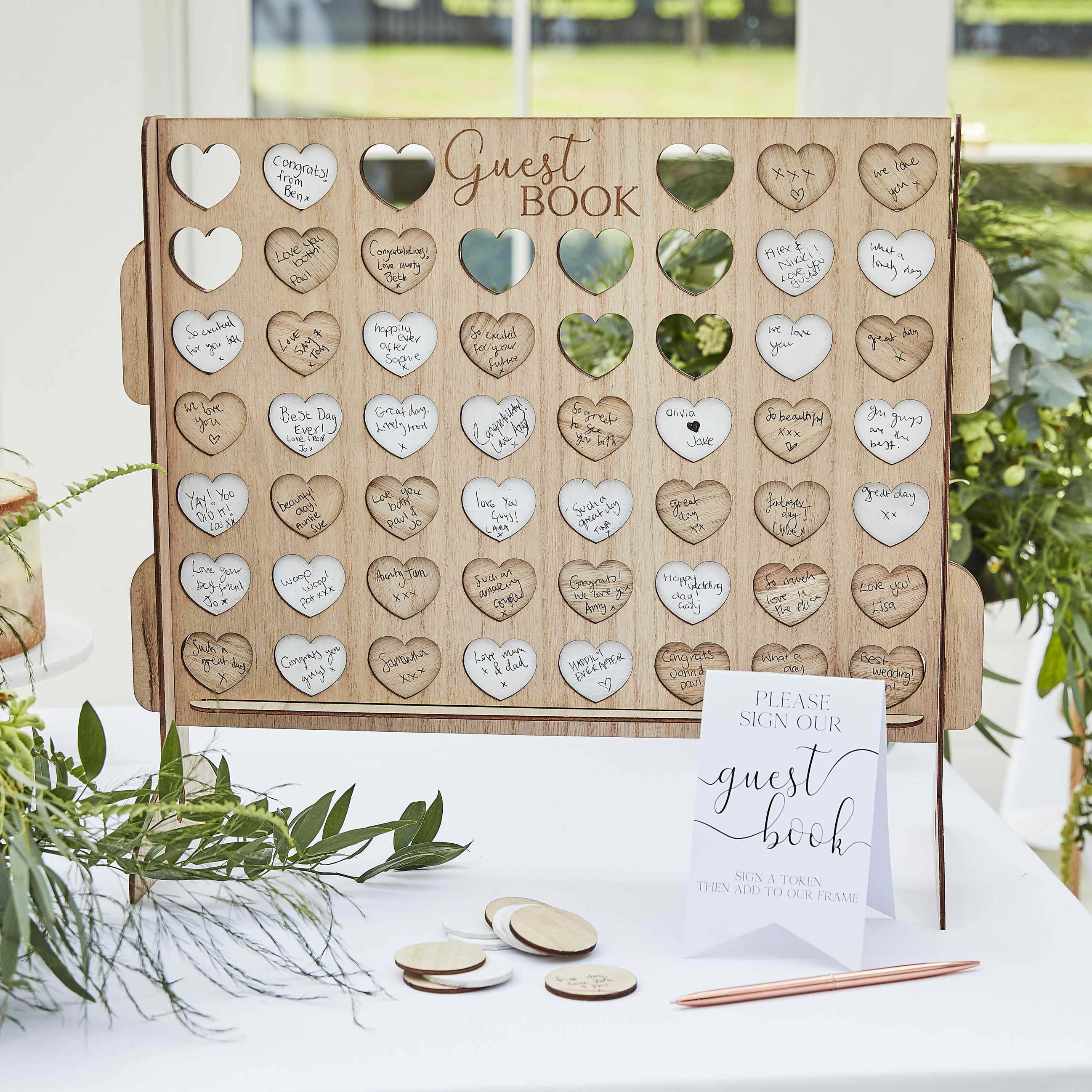 Houten Gastenboek | Hearts