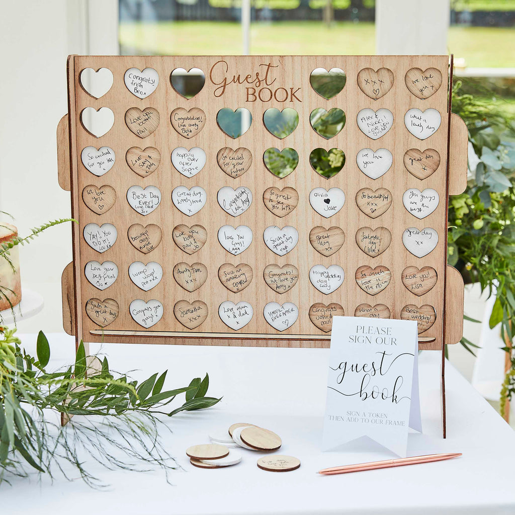 Houten Gastenboek | Hearts