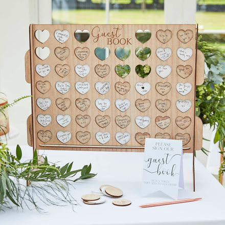 Houten Gastenboek | Hearts