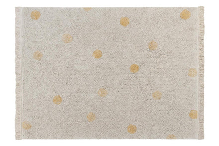 Lorena Canals machinewasbaar tapijt 120x160cm Hippy Dots Natural Honey