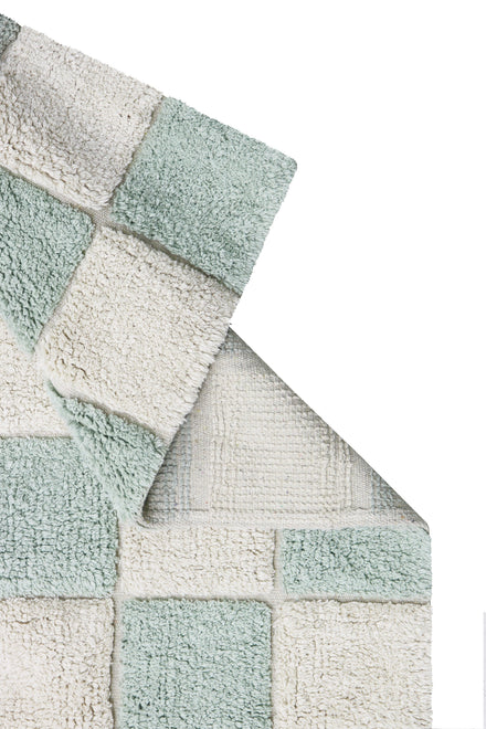 Lorena Canals machinewasbaar RugCycled Tapijt 120x160cm | Tiles Blue Sage Pre-Order levering 12/4/2024