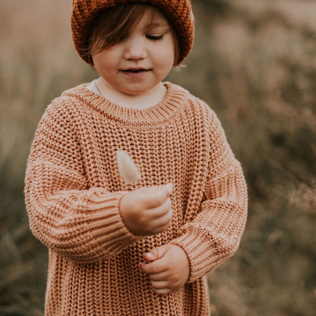 Yuki Chunky Knit Sweater | Coral*