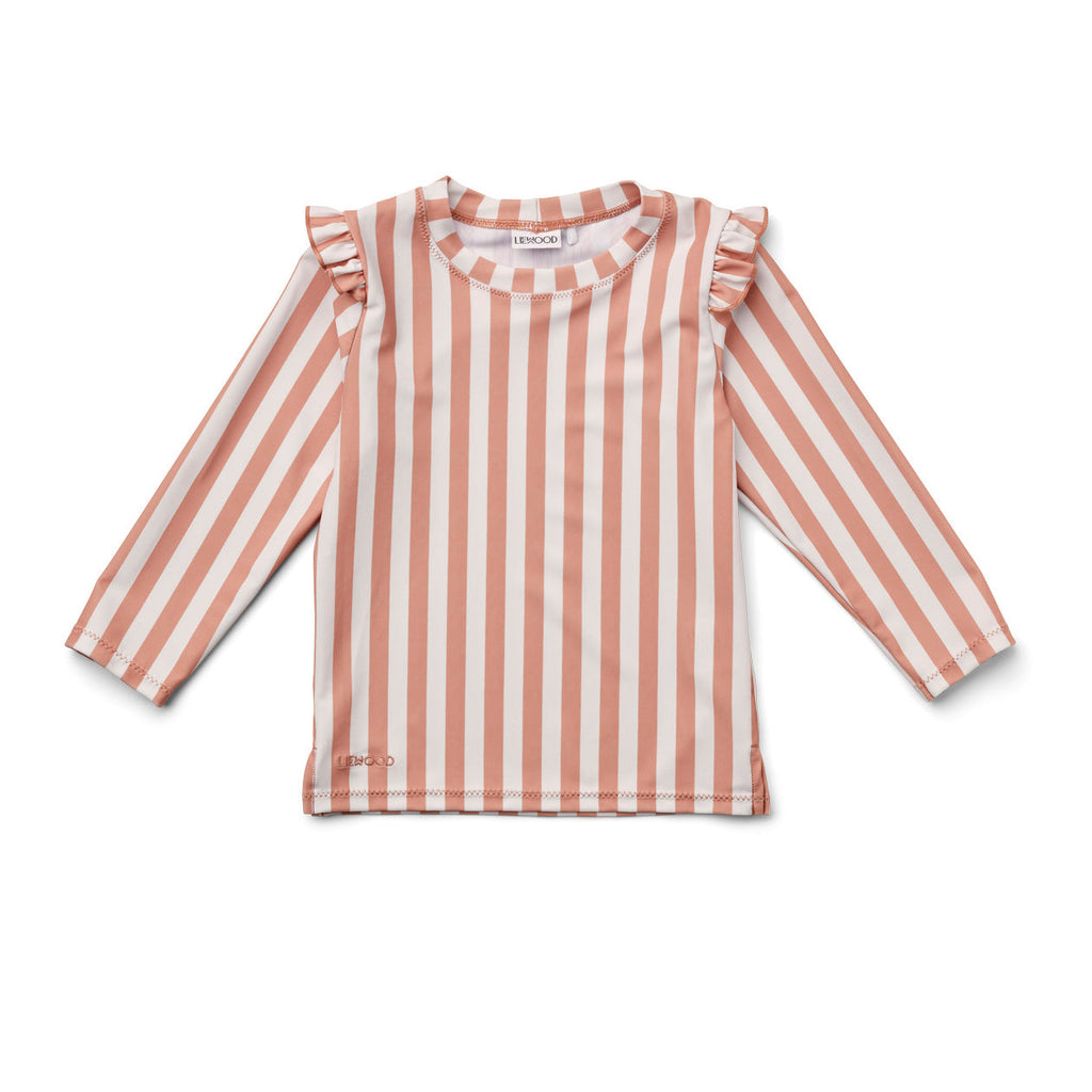 zzz Liewood Tenley UV Swim Tee | Stripe Dusty Coral/ Creme De La Creme*