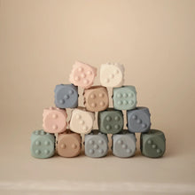 Mushie Bijtspeeltje Dice Press Toy | Blush / Shifting sands*