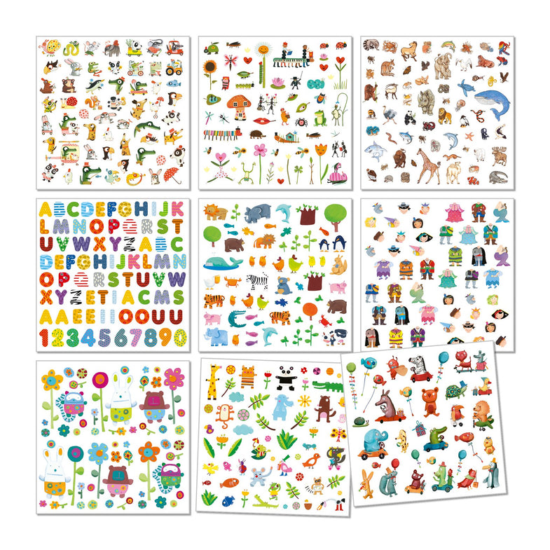 Djeco Set 1000 Stickers voor de kleintjes