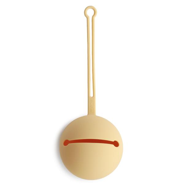 Mushie Siliconen Fopspeenhouder Pacifier Case | Sunshine