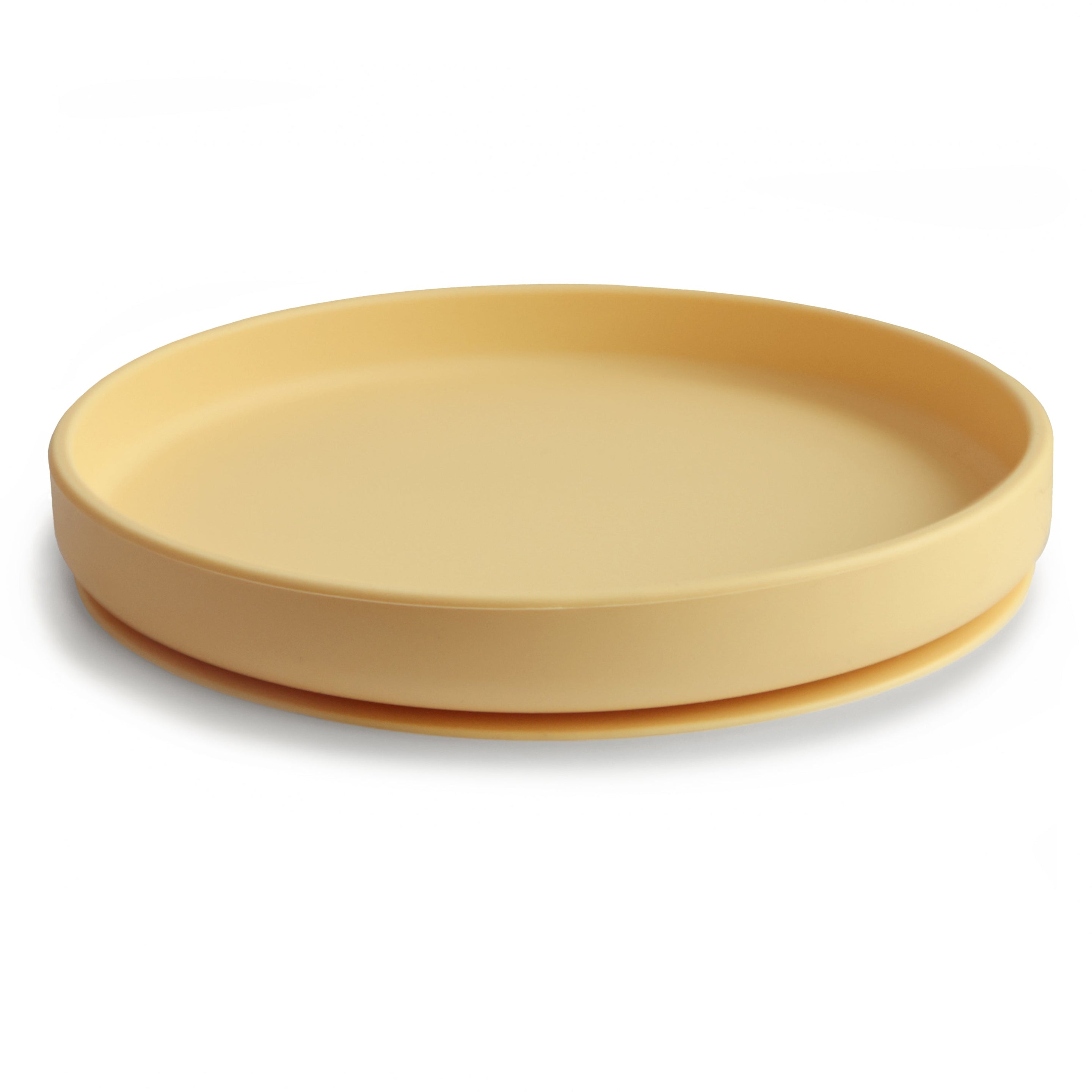 Mushie Silicone Bord Rond Met Zuignap | Daffodil