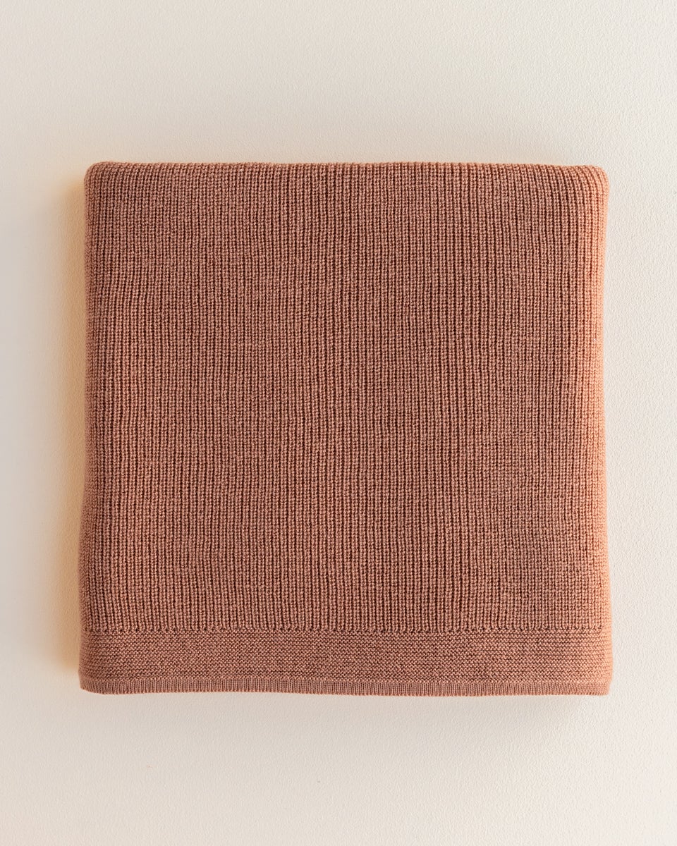 Hvid Deken Felix | Terracotta