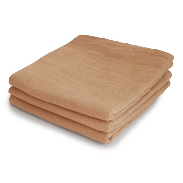 Mushie Hydrofiel Doeken 3-pack 60x60cm | Fall Yellow