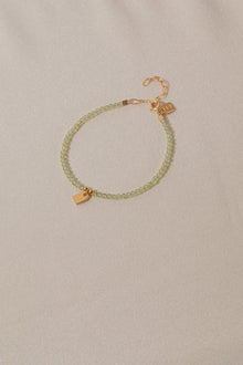 Galore Armband Birthstone September Peridot & Tag | Goud