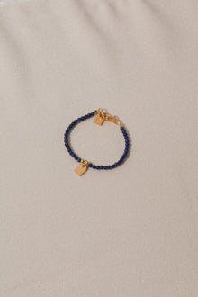 Galore Armband Birthstone December Lapis Lazuli & Tag | Goud