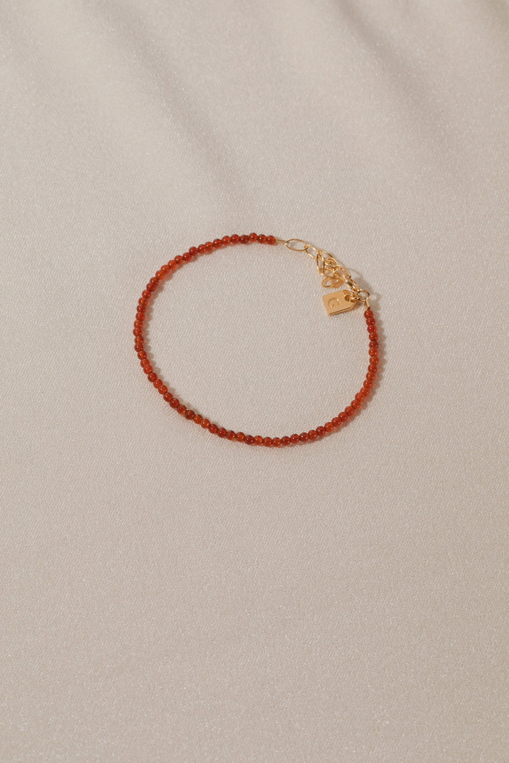 Galore Armband Birthstone July Carnelian | Goud