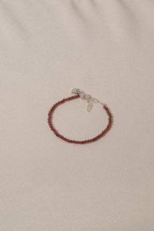 Galore Armband Birthstone January Garnet | Zilver