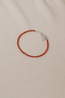 Galore Armband Birthstone July Carnelian | Zilver