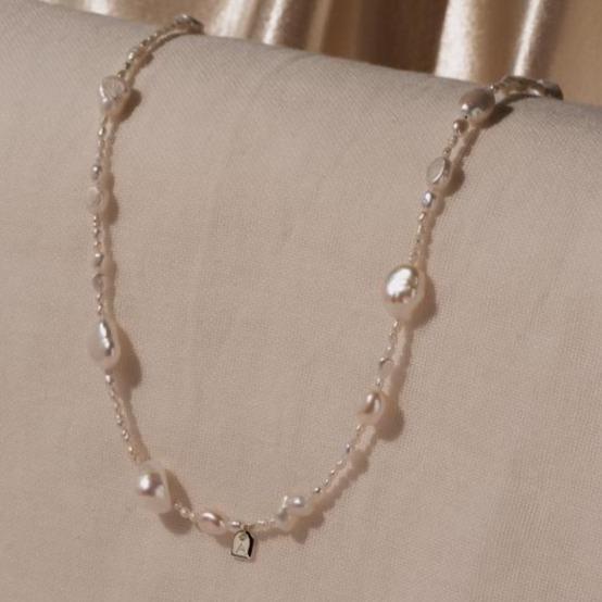 Galore Gepersonaliseerde Ketting Mixed Pearls | Zilver Women