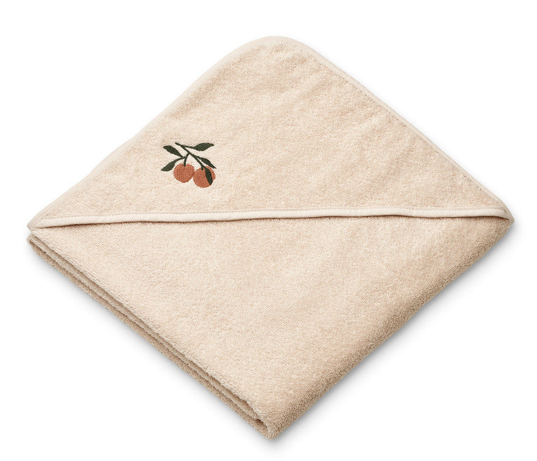 Liewood Goya Hooded Towel Badcape | Peach / Sea Shell *