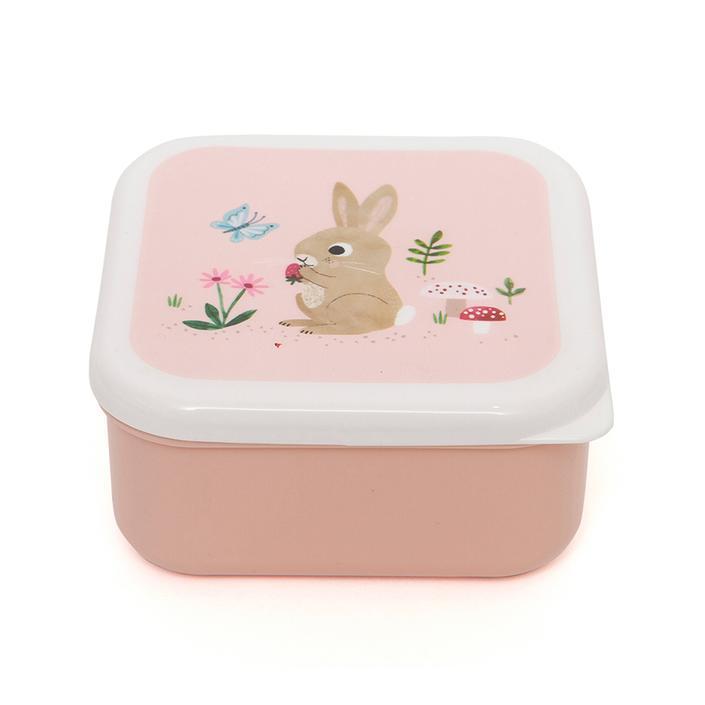 Petit Monkey Set 3 snack boxen Woodland Stone Blue