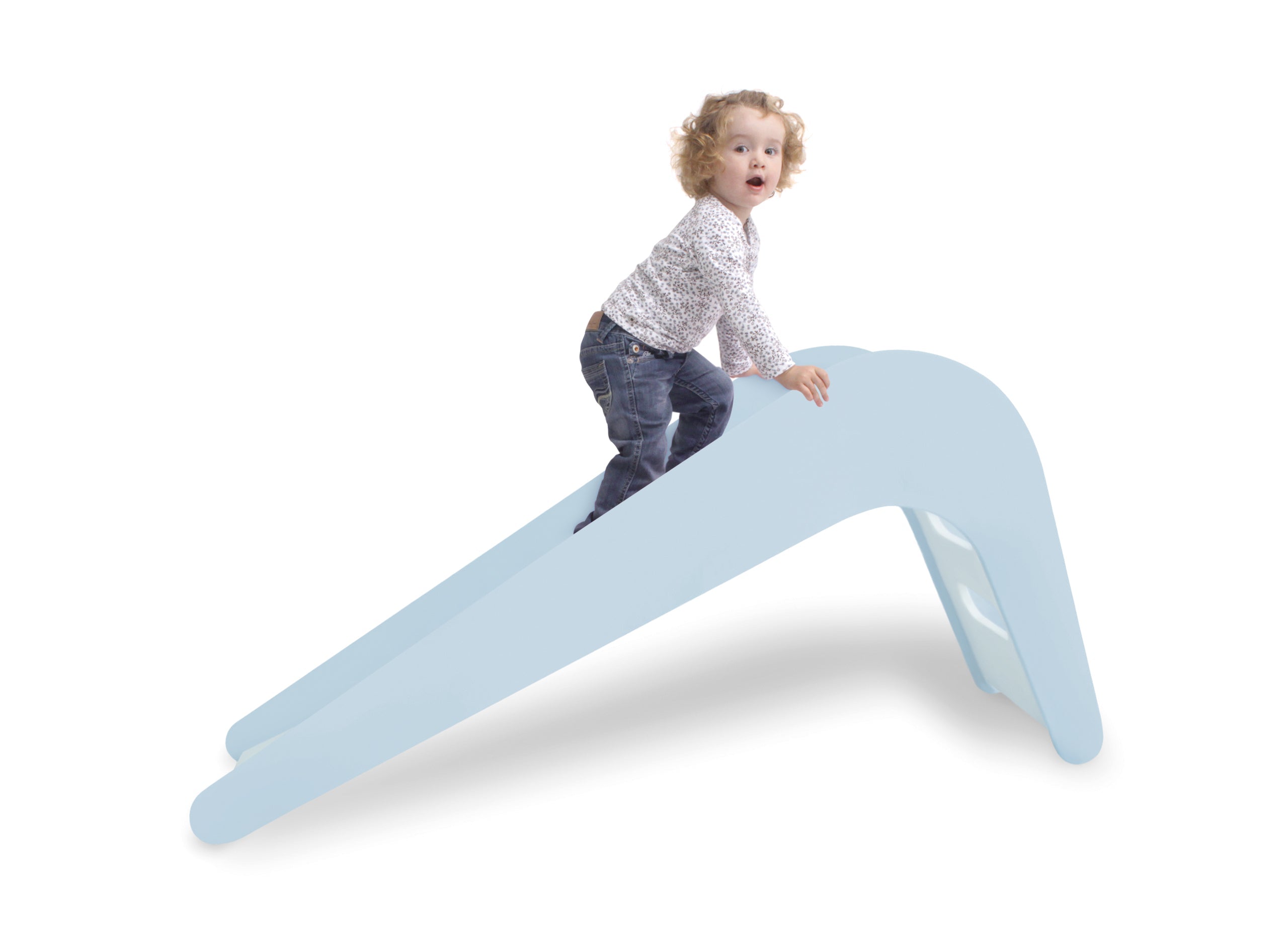 Jupiduu Glijbaan blauw hout 145x43x68cm - Blue Whale
