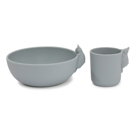 Konges Sløjd Bunny Bowl & Cup Set | Quarry Blue