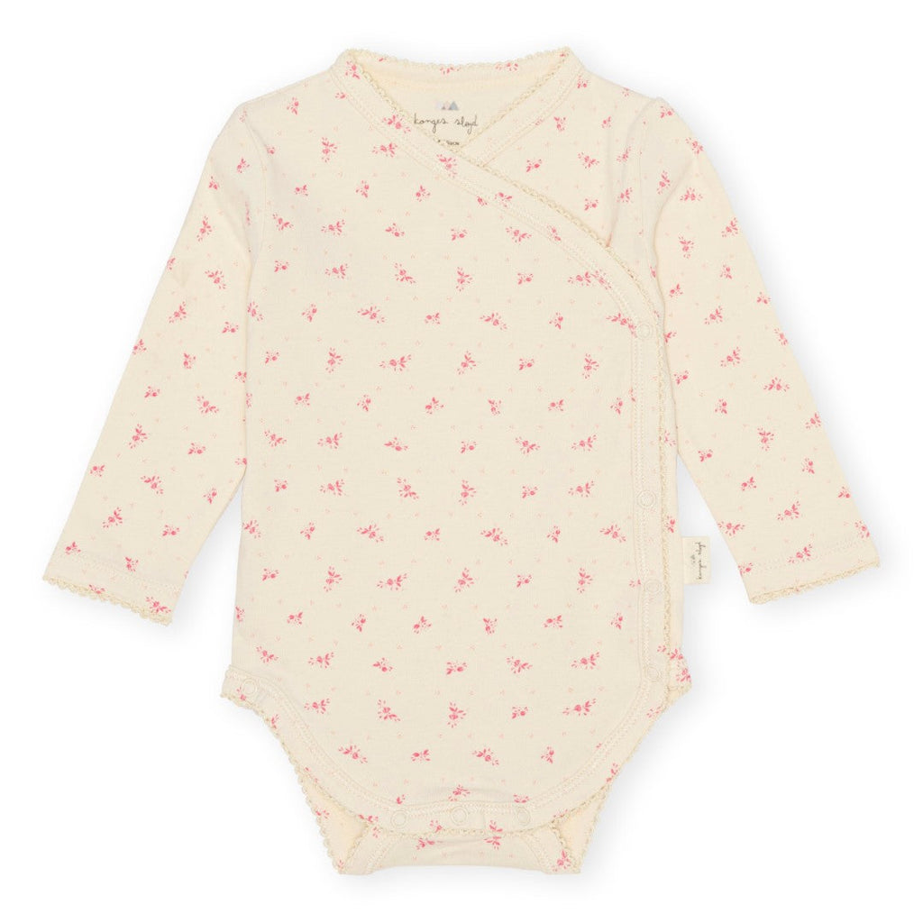 Konges Sløjd Basic Longsleeve Newborn Romper | Fuchsia Petales  *