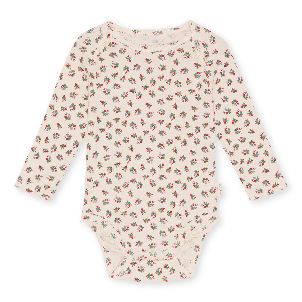* Konges Sløjd Classing Longsleeve Newborn Body GOTS | Fleur Tricolore
