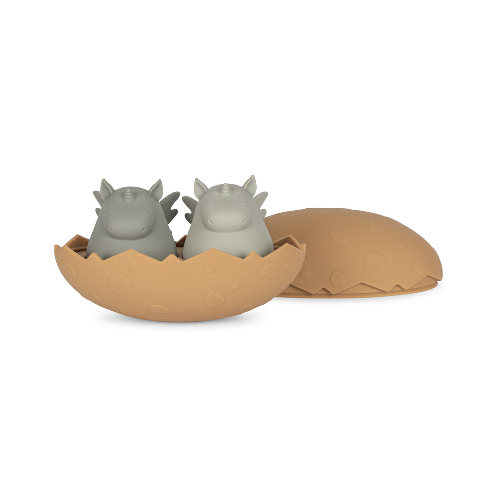 ZZZ Konges Sløjd Silicone Badspeeltjes Dino Egg | Almond Mix*