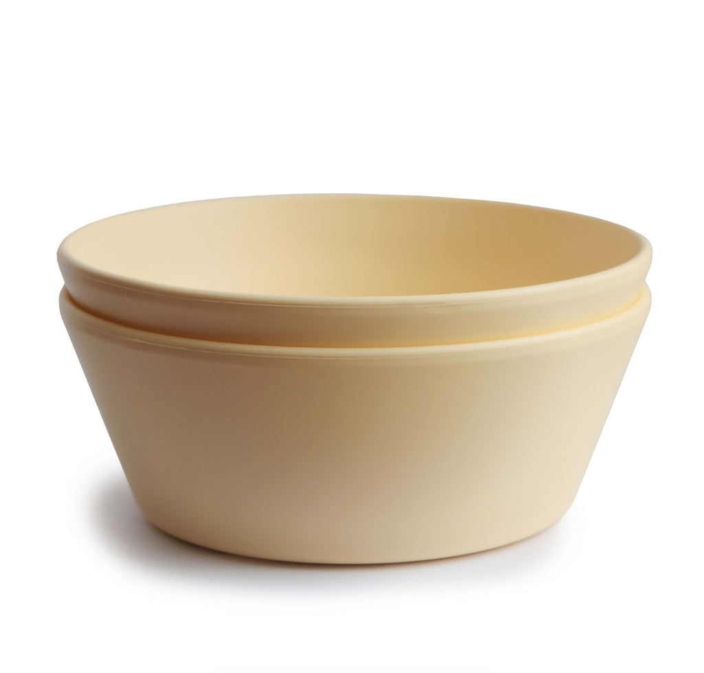 Mushie Set 2 Bowls Rond | Pale Daffodil