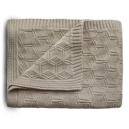 Mushie Knit Deken 80x100cm | Honeycomb Beige