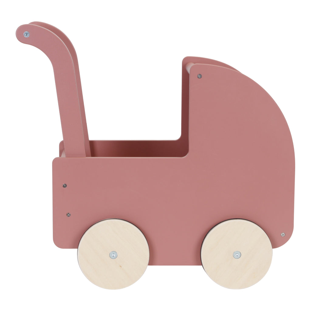 Little Dutch Poppenwagen Met Bedset Hout Roze