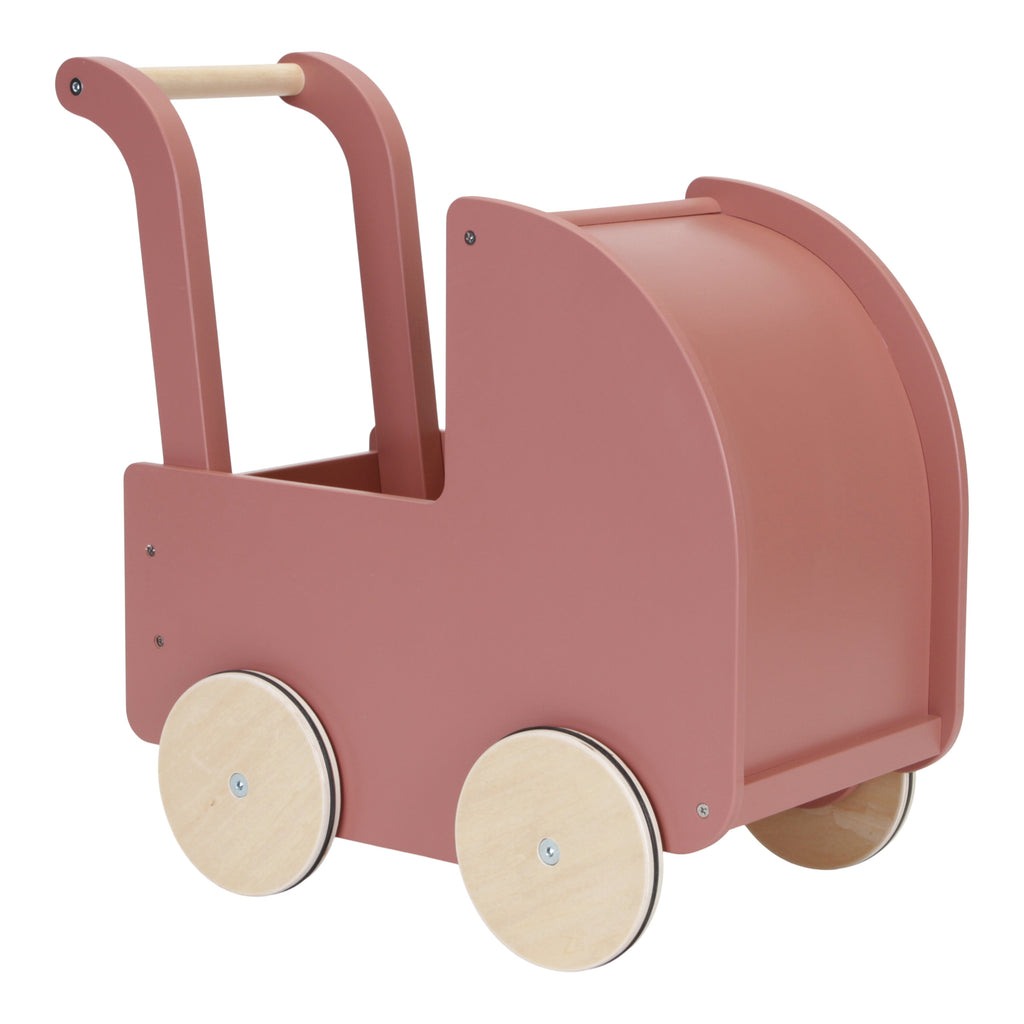 Little Dutch Poppenwagen Met Bedset Hout Roze