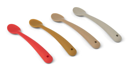 ZZZ Liewood Siv Feeding Spoon Voedingslepel 4-Pack | Apple Red Multi Mix