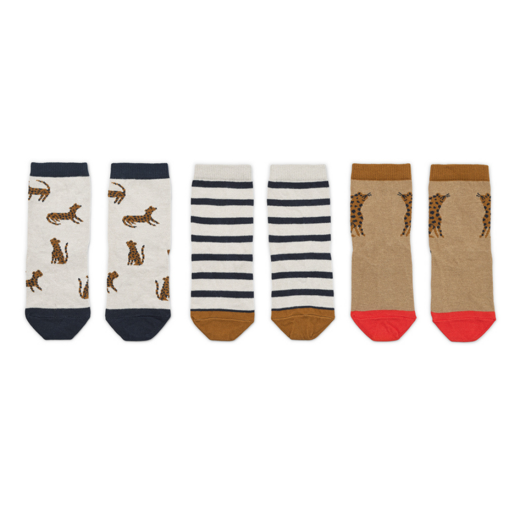 ZZZ Liewood Silas Socks 3 pack | Leopard Sandy*