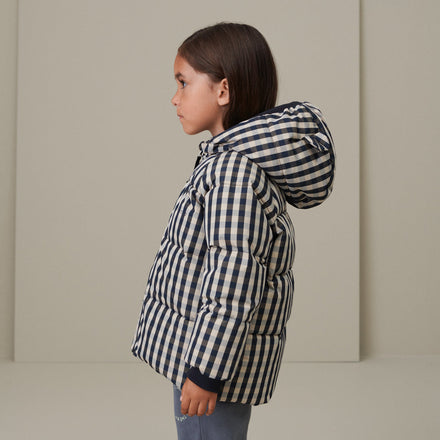 *  Liewood Polle Puffer Jacket | Check / Midnight Navy Multi Mix