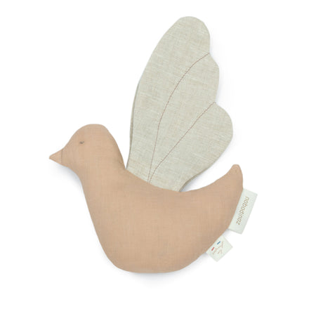 ZZZ Nobodinoz Lin Français Bird Rattle 21x16cm Sand *