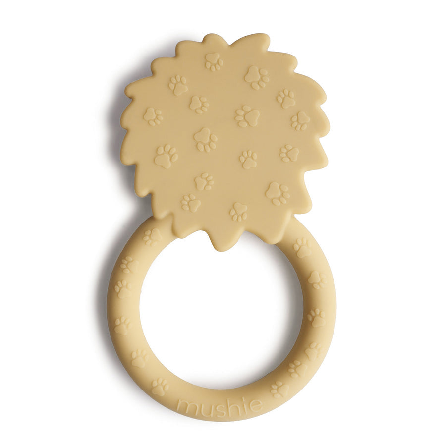 Mushie Siliconen Bijtring | Lion Soft Yellow