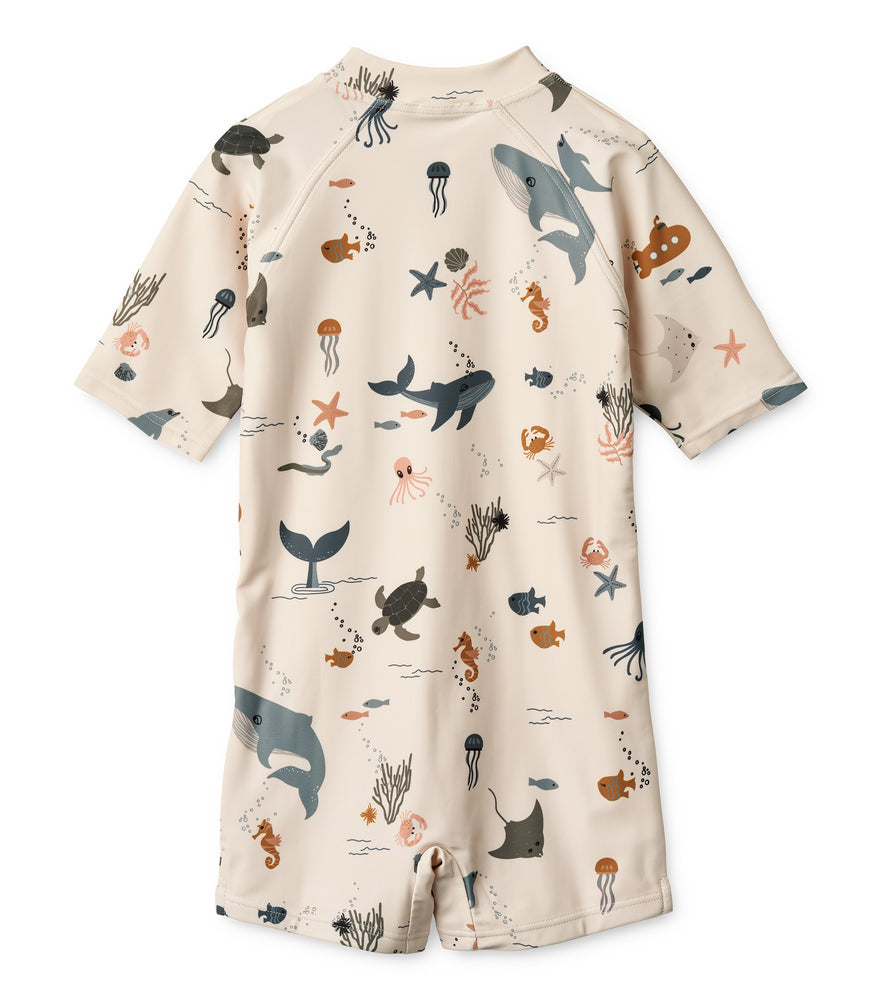 * Liewood Max UV Swim UV Jumpsuit Zwempakje | Sea Creature / Sandy