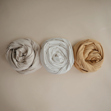 Mushie Baby Wrap draagdoek | Mustard Melange