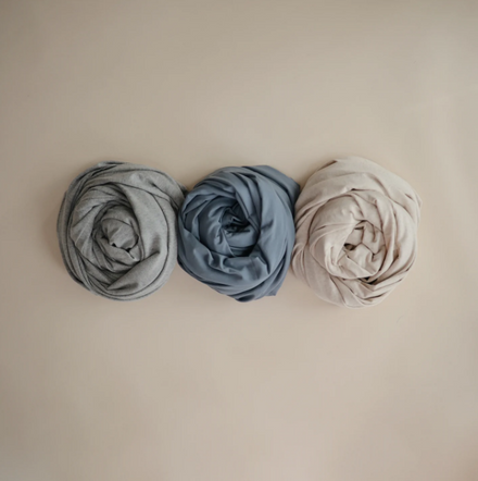 Mushie Baby Wrap draagdoek | Grey Melange