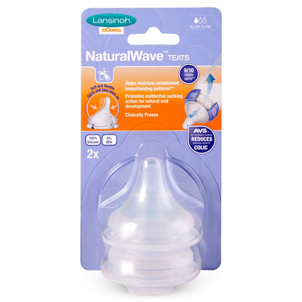 Lansinoh Natural Wave Spenen Set van 2 | Trage toevoer (2S)