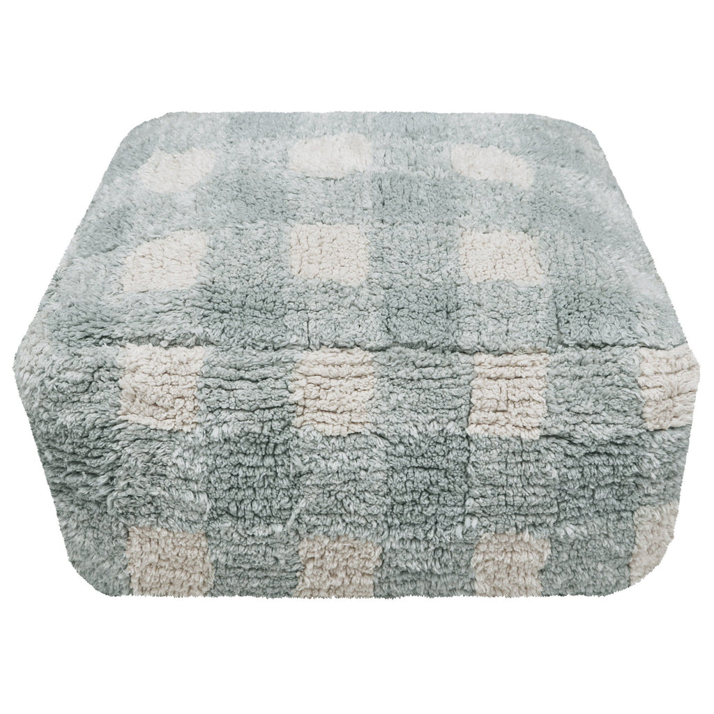 Lorena Canals Pouffe 20x40x40cm | Vichy Blue Sage