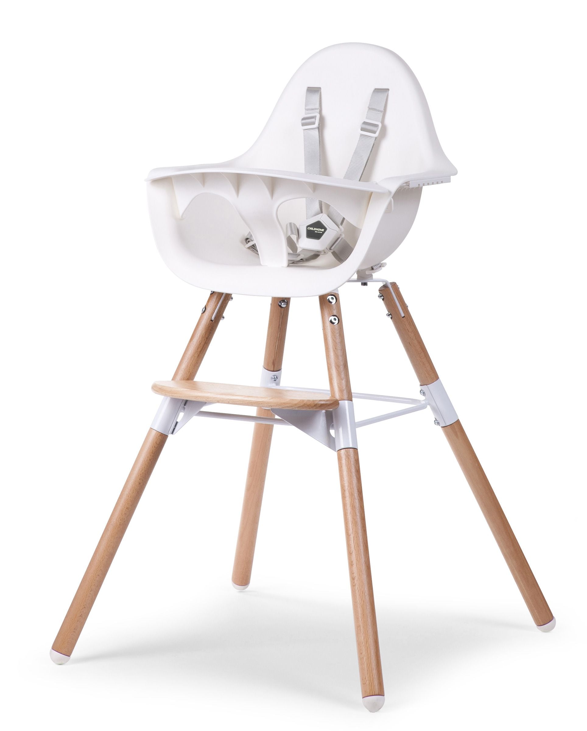 Childhome EVOLU2 meegroeistoel 2 in 1 + beugel Naturel/wit