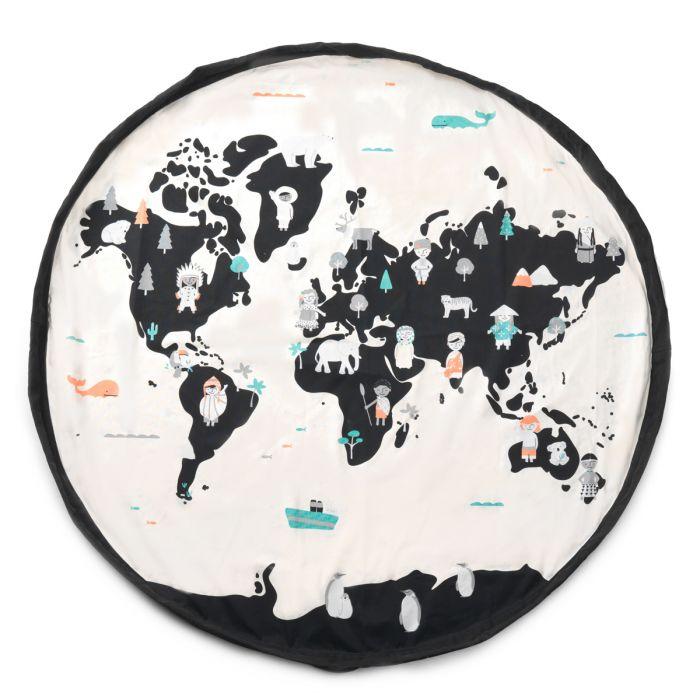 Play and go Opbergzak | Speelmat Worldmap