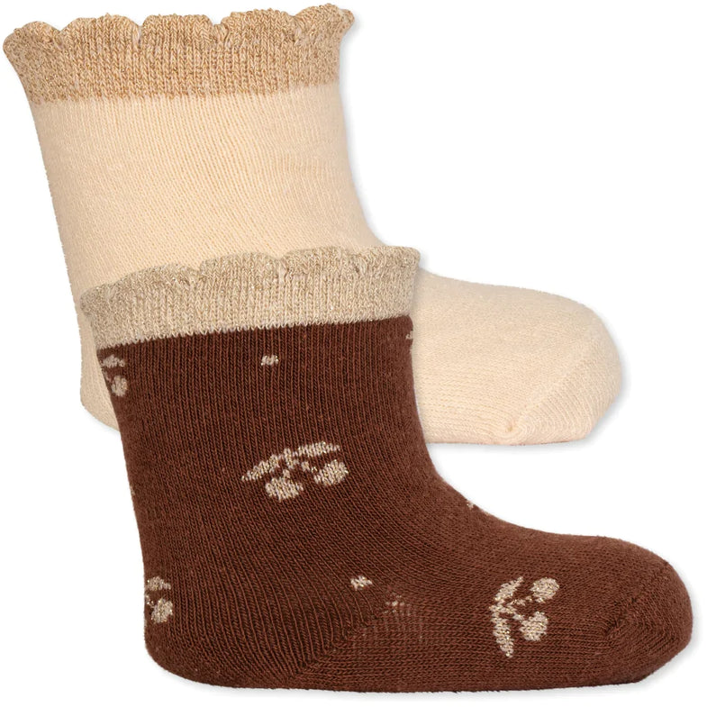 Konges Sløjd set van 2 paar sokken met lurex - mon cheri/shifting sand   *