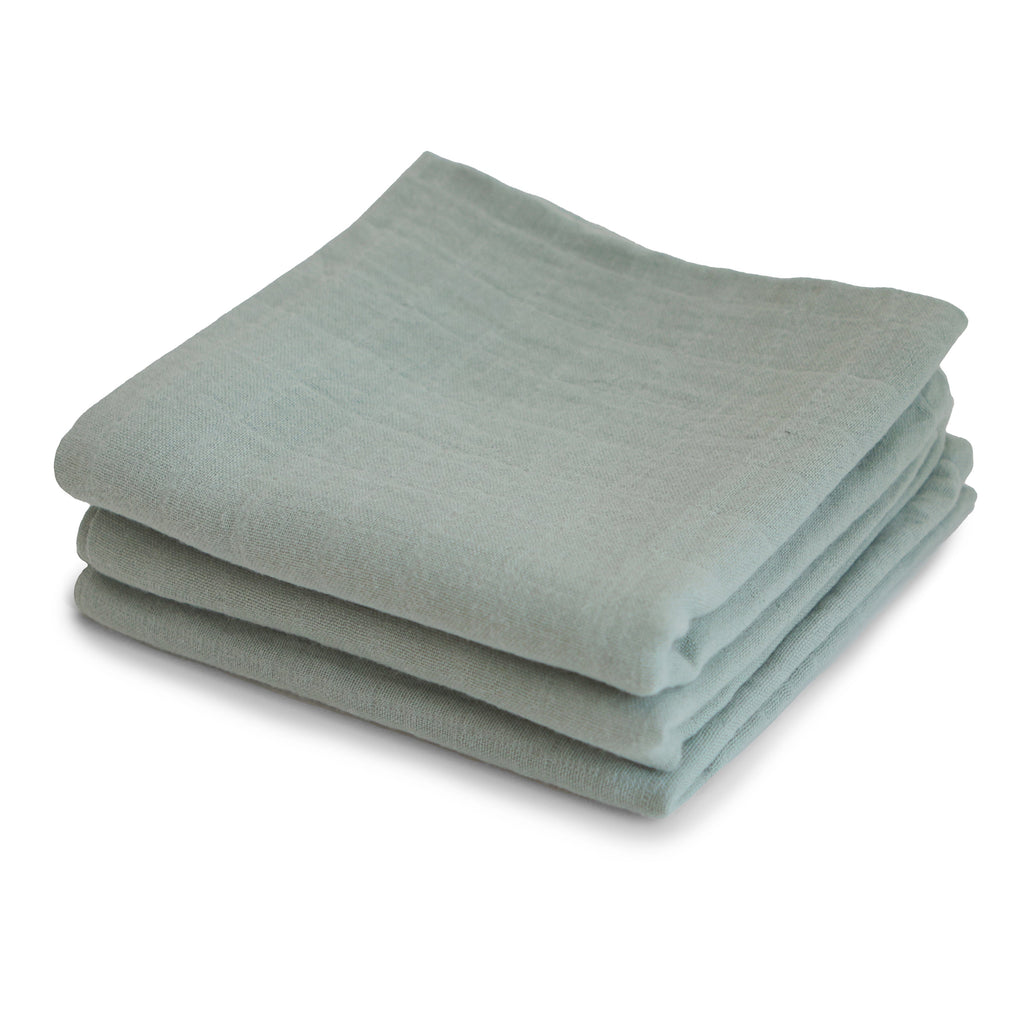 Mushie Hydrofiel Doeken 3-pack 60x60cm | Sage