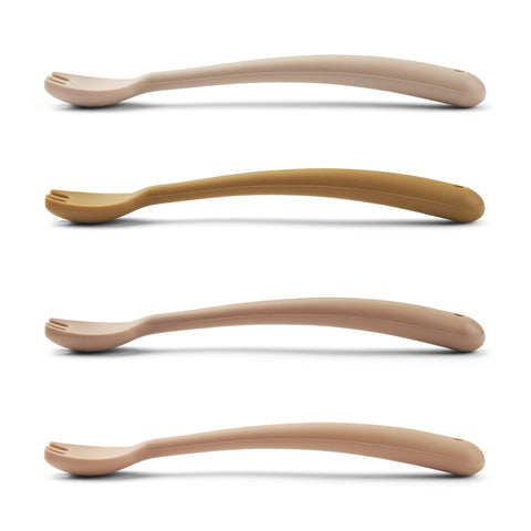 Liewood Scott Siliconen Vorken 4-Pack | Rose Multi Mix
